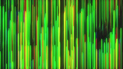 Poster - Computer generated chromatic aberration bands. Pixel multi-colored neon noise. 3d rendering abstract background