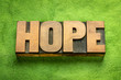 © MarekPhotoDesign.com - hope word in vintage wood type