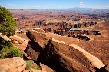 Utah / USA - August 11, 2015: Island In The Sky Canyolands National Park landscape, Utah, USA