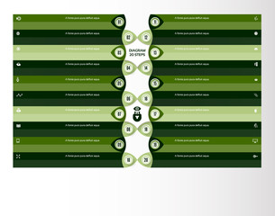 Wall Mural - Vector progress background. Template for diagram, graph, presentation and chart. Business concept with 20 options, parts, steps or processes. Abstract background. eps 10
