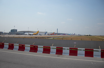 Wall Mural - A beautiful view of Suvarnabhumi Airport in Bangkok, Thailand.