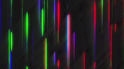 Poster - Computer generated chromatic aberration bands. Pixel multi-colored neon noise. 3d rendering abstract background