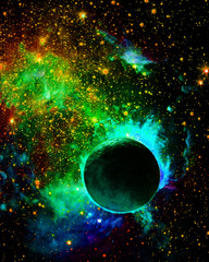 Wall Mural - planet x glowing in deep space