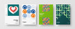 © kitka - Company identity brochure template collection. Business presentation vector A4 vertical orientation front page mock up set. Corporate report cover abstract geometric illustration design layout bundle.