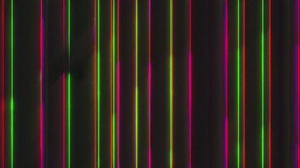 Poster - Computer generated chromatic aberration bands. Pixel multi-colored neon noise. 3d rendering abstract background
