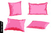 set of pink pillow vector