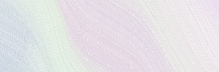 Poster - abstract flowing designed horizontal banner with lavender, light gray and white smoke colors. elegant curved lines with fluid flowing waves and curves