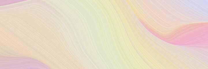 Poster - abstract moving horizontal header with wheat, lavender and baby pink colors. elegant curved lines with fluid flowing waves and curves