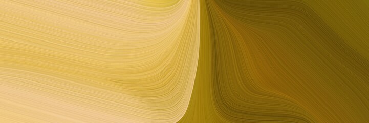 Poster - abstract decorative designed horizontal banner with burly wood, chocolate and brown colors. dynamic curved lines with fluid flowing waves and curves