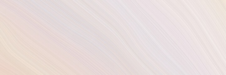 Poster - abstract decorative banner with antique white, sea shell and pastel gray colors. elegant curved lines with fluid flowing waves and curves