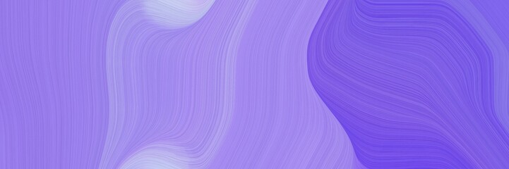 Poster - abstract flowing header with medium purple, lavender blue and slate blue colors. dynamic curved lines with fluid flowing waves and curves
