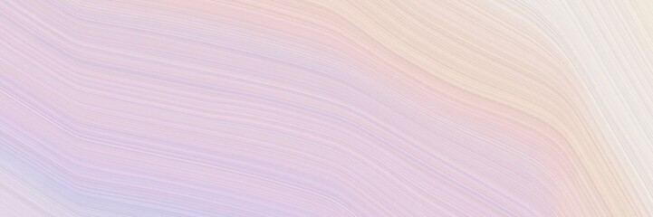 Poster - abstract flowing horizontal banner with light gray, linen and misty rose colors. elegant curved lines with fluid flowing waves and curves