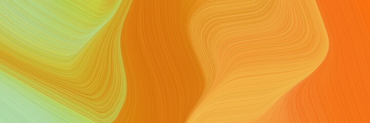 Poster - abstract flowing banner design with golden rod, bronze and light green colors. dynamic curved lines with fluid flowing waves and curves
