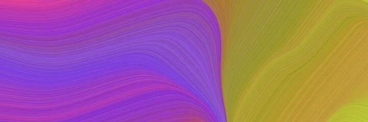 Poster - abstract modern banner with peru, moderate violet and antique fuchsia colors. dynamic curved lines with fluid flowing waves and curves