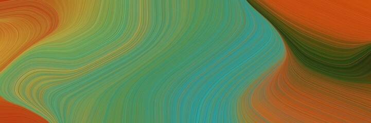 Poster - abstract dynamic curved lines artistic header design with pastel brown, dim gray and coffee colors. elegant curved lines with fluid flowing waves and curves