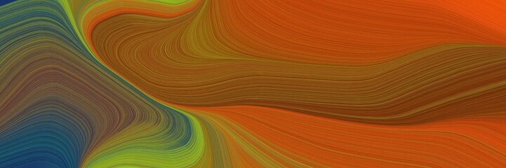 Poster - abstract dynamic curved lines flowing header with brown, saddle brown and dark slate gray colors