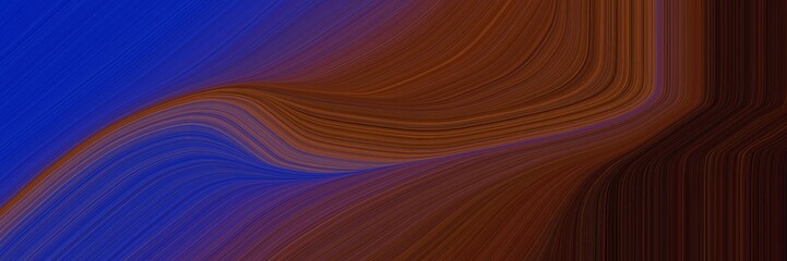 Poster - abstract dynamic curved lines moving designed horizontal banner with midnight blue, dark red and very dark magenta colors. elegant curved lines with fluid flowing waves and curves