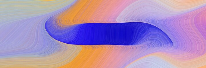 Poster - abstract dynamic curved lines flowing banner with pastel purple, pastel violet and medium blue colors. elegant curved lines with fluid flowing waves and curves