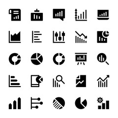 Sticker - Business Charts and Diagrams Vector Icons 3