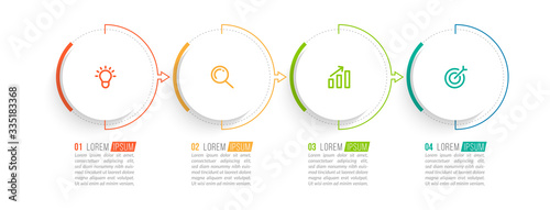 Cuadros en Lienzo Minimal Business Infographics template