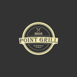 © mlangsen - Logo for restaurant with a vintage style Premium Vector