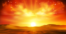 Sky Sun Sunrise Sunset Background Landscape Illustration