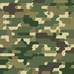 Wall Mural - Military camouflage texture. Repeating seamless pattern.