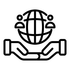 Poster - stop global racism icon. outline stop global racism vector icon for web design isolated on white bac
