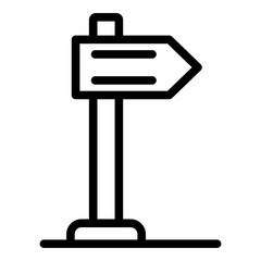 Aufkleber - museum sign board icon. outline museum sign board vector icon for web design isolated on white backg