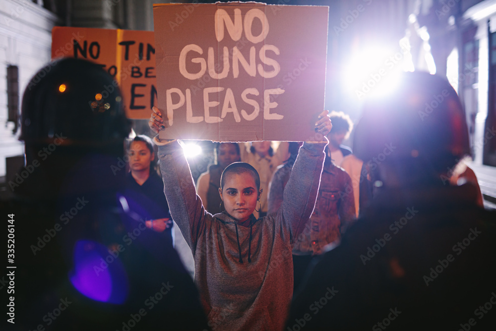 Activists protesting for gun control Stock Photo | Adobe Stock