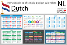 Dutch Horizontal Pocket Calendar For 2021