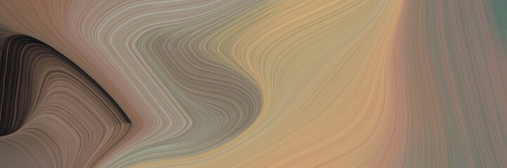 Fototapete - creative banner with gray gray, very dark pink and tan color. abstract waves illustration