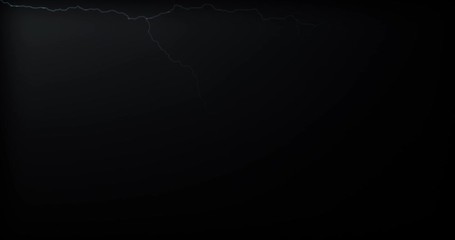Wall Mural - Lightning strikes on a black background with realistic reflections