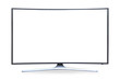 Curved TV 4K flat screen lcd or oled, plasma realistic, White blank HD monitor mockup, Modern video panel white flatscreen with clipping path.