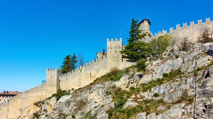 Wall Mural - Ancient city walls of San Marino