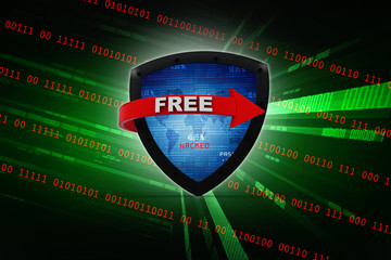 Poster - 3d illustration Security concept - shield 