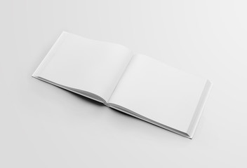 Aufkleber - Mockup blank open book in the middle, with realistic shadows, a standard object for reading, for presentation of design, advertising.