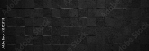 Dekoracja na wymiar  czarny-antarcyt-ciemny-kamien-betonowy-cementowy-tekstura-z-kwadratowa-kostka-mozaikowa-panorama-tla