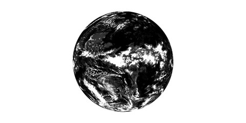 Wall Mural - earth in clouda black and white