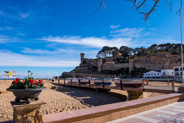 Tossa de Mar on Costa Brava, Catalonia, Spain.