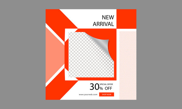 Modern promotion square web banner for social media mobile apps. Elegant sale and discount promo backgrounds for digital marketing graphic elements
