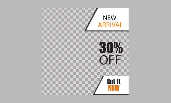 Modern promotion square web banner for social media mobile apps. Elegant sale and discount promo backgrounds for digital marketing graphic elements