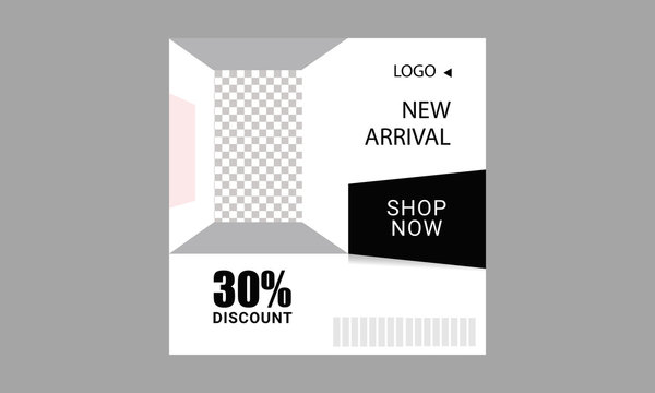 Modern promotion square web banner for social media mobile apps. Elegant sale and discount promo backgrounds for digital marketing graphic elements