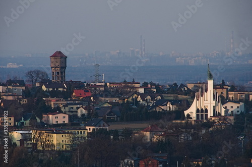 Plakat Katowice   widok-na-laziska-dolne-mikolow-oraz-katowice