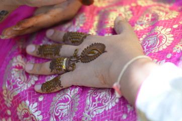 Wall Mural - henna design, bride , Hindu wedding , Rajasthan, India	
