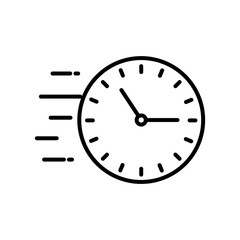 Isolated clock instrument line style icon vector design