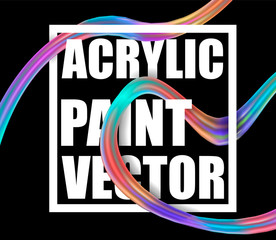 Poster - Modern colorful flow poster. Wave Liquid shape in blue color background. Art design for your project. Vector illustration EPS10