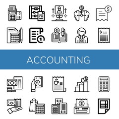 Sticker - accounting icon set