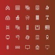 Editable 25 stand icons for web and mobile