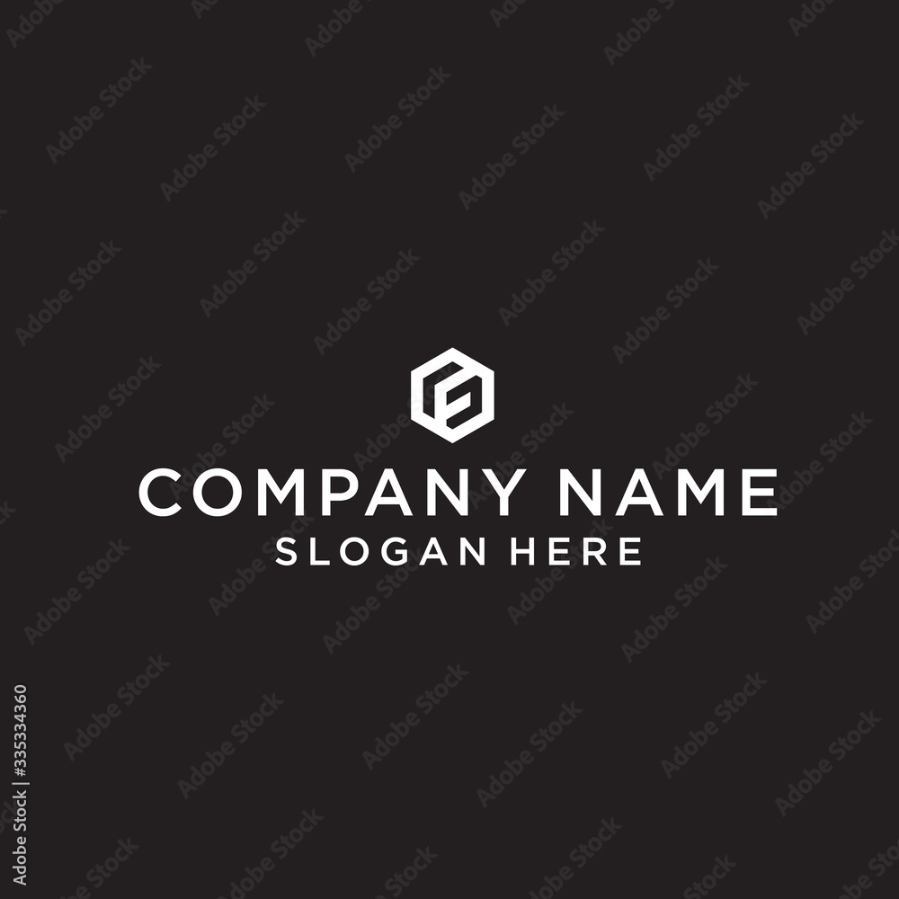 f hexagon logo vector icon designs Stock Vector | Adobe Stock